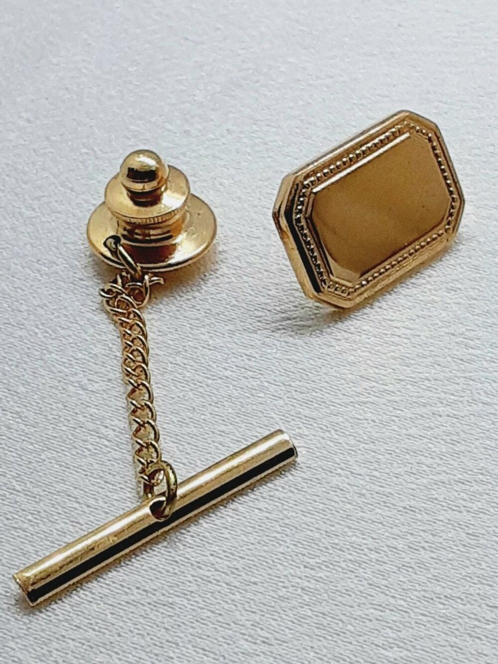 NEW Rectanguilar Formal Occasion Men's Tie Tac - Picture 5 of 6
